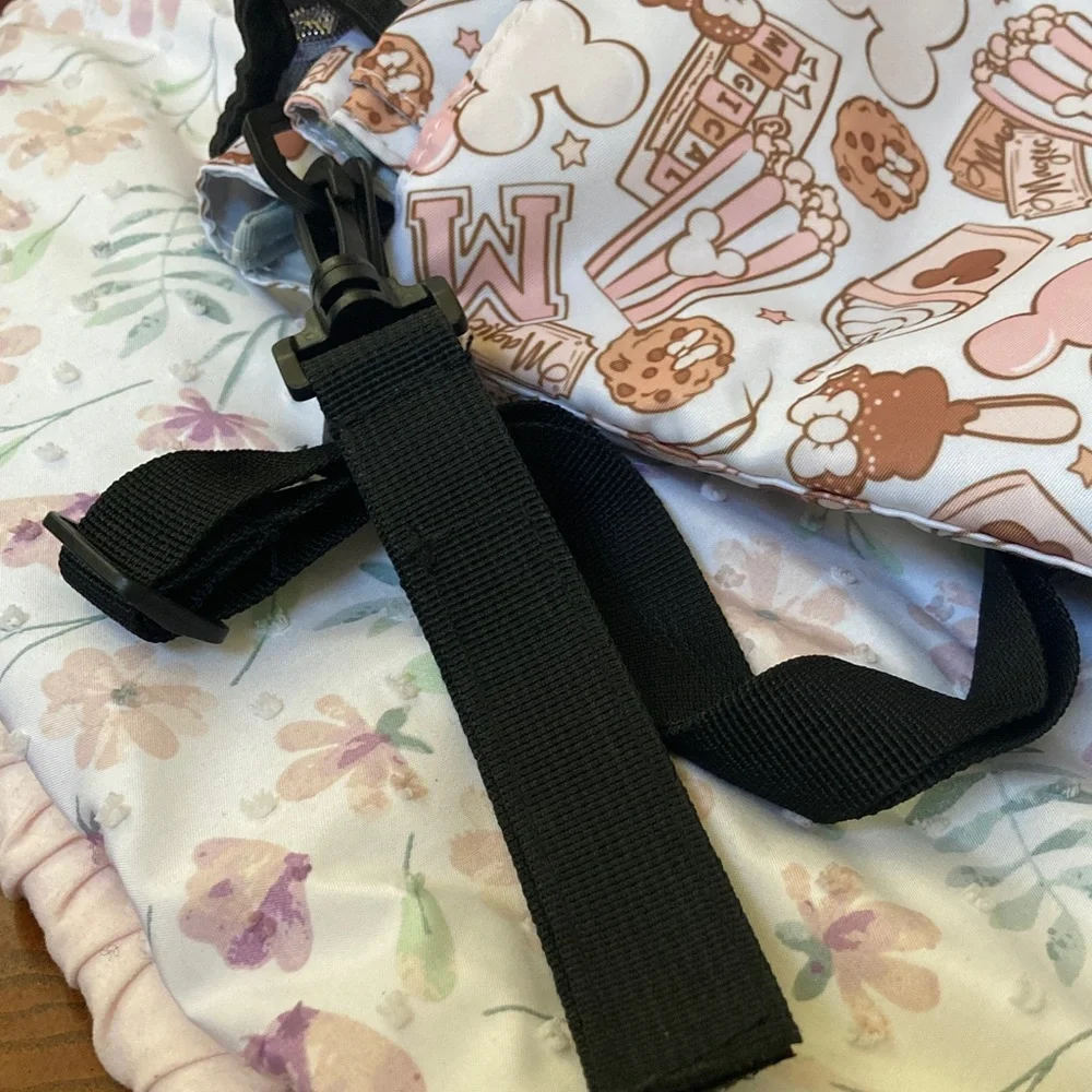 Disney Themed stroller Caddy/crossbody bag “snacks of magic” print